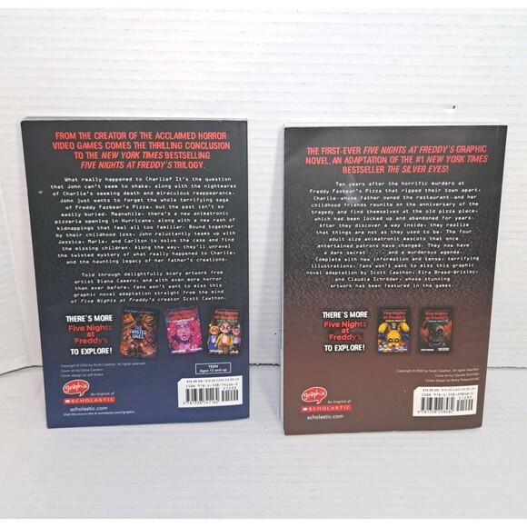 Five Nights at Freddy's Graphic Novel Lot (2) The Fourth Closet The Silver Eyes - Picture 2 of 6